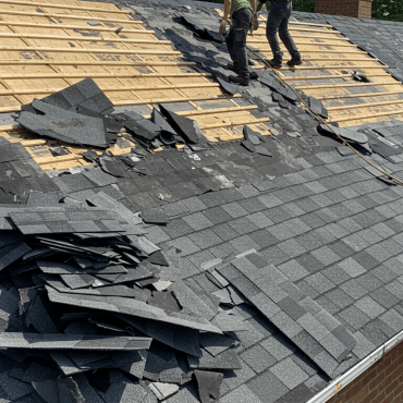 an ongoing roof replacement project